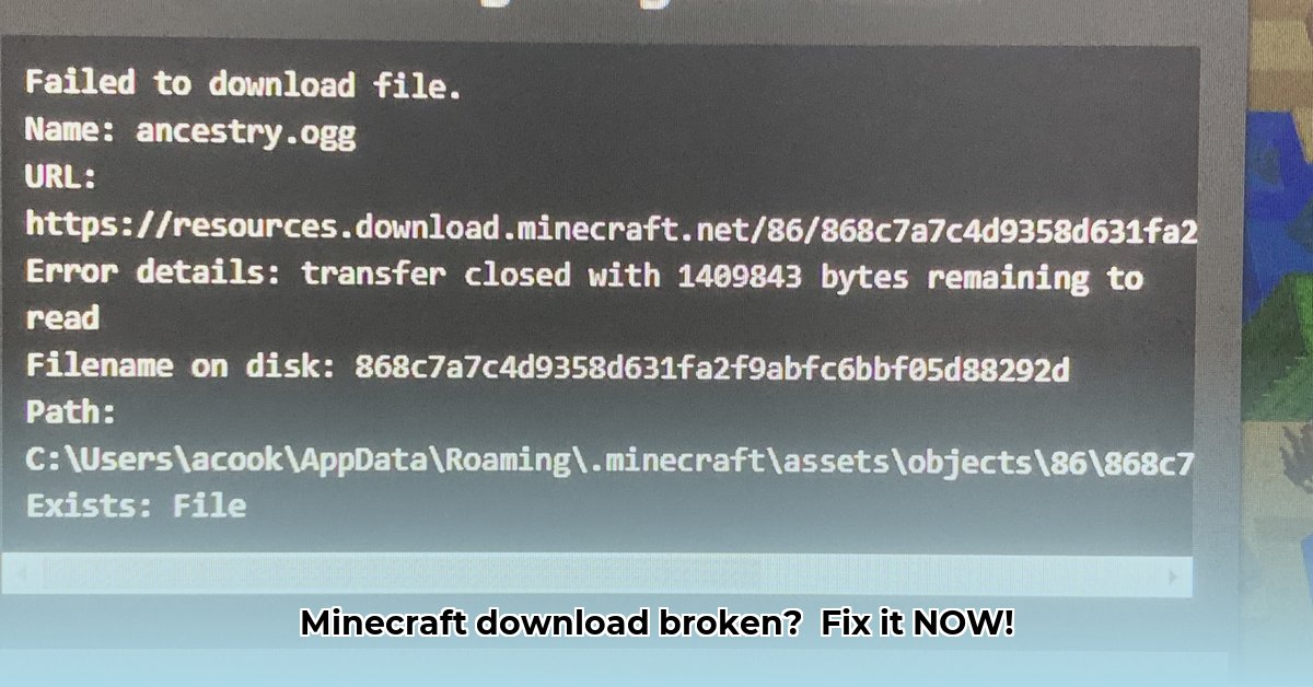 minecraft-download-keeps-failing